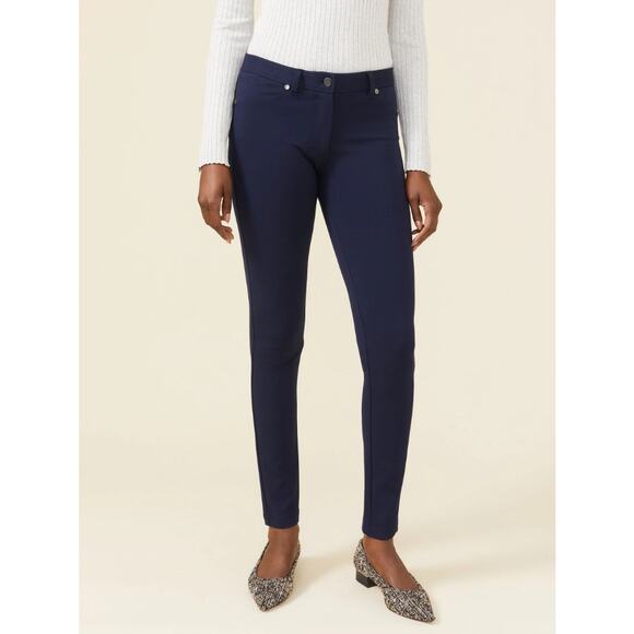 J. McLaughlin Geometric Floral Black Becca Pant Stretch Size 8 - Picture 2 of 7